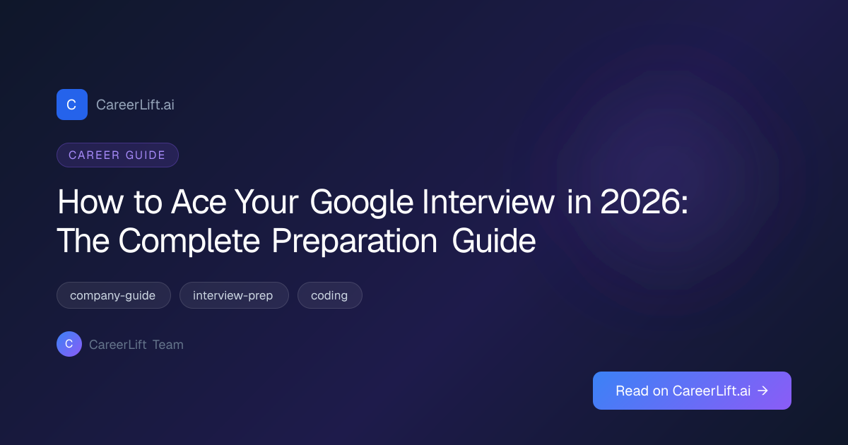 How to Ace Your Google Interview in 2026: The Complete Preparation ...