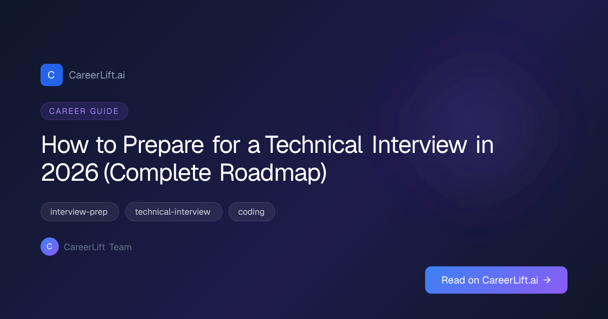 How to Prepare for a Technical Interview in 2026 (Complete Roadmap ...