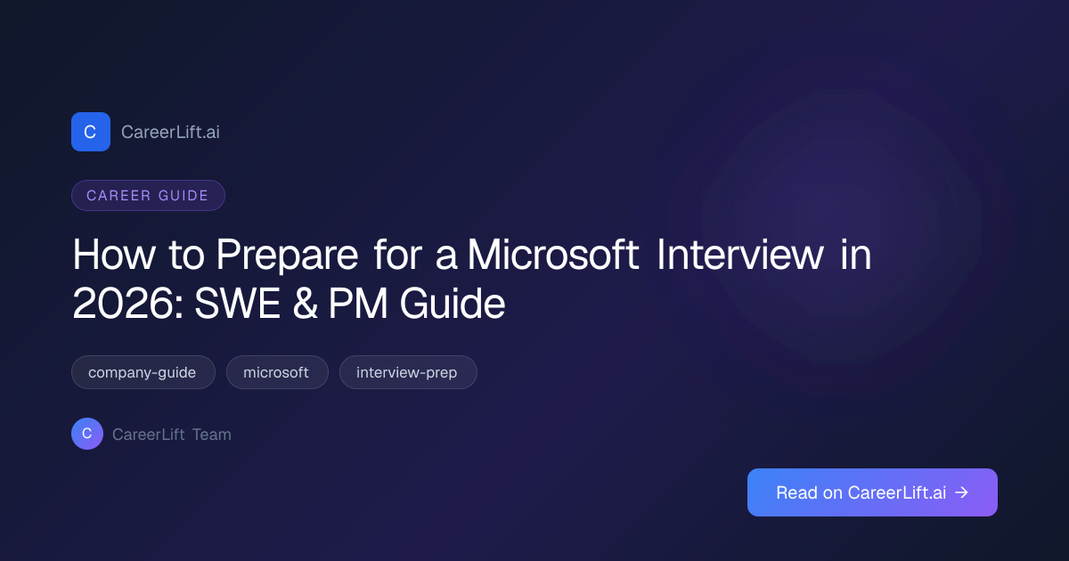 How to Prepare for a Microsoft Interview in 2026: SWE & PM Guide ...