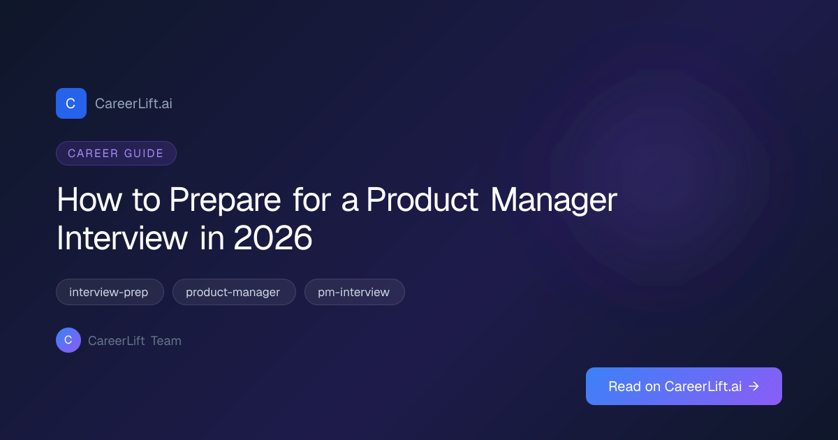 How to Prepare for a Product Manager Interview in 2026 | CareerLift ...